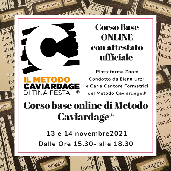 Corso Base Online di Metodo Caviardage® nel weekend di pomeriggio conducono Elena Urzi e Carla Cantore