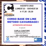 CORSO BASE METODO CAVIARDAGE® CON ATTESTATO UFFICIALE DI POMERIGGIO CONDOTTO DA CARLA CANTORE
