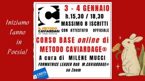 3/4 GENNAIO 2023 Corso Base On Line di Metodo Caviardage