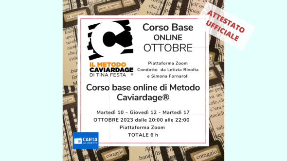 Corso Base Online di Metodo Caviardage® Ottobre _ Conducono Letizia Rivolta - Simona Fornaroli