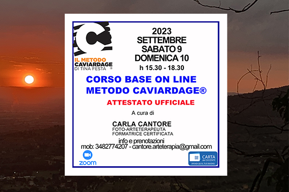 CORSO BASE METODO CAVIARDAGE® WEEKEND SETTEMBRE CON ATTESTATO UFFICIALE A CURA DI CARLA CANTORE