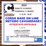CORSO BASE METODO CAVIARDAGE® DI TINA FESTA NEL WEEKEND CONDOTTO DA CARLA CANTORE