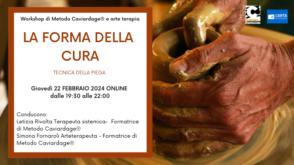 Workshop online di Metodo Caviardage® e argilla "La forma della cura" Conducono Letizia Rivolta - Simona Fornaroli