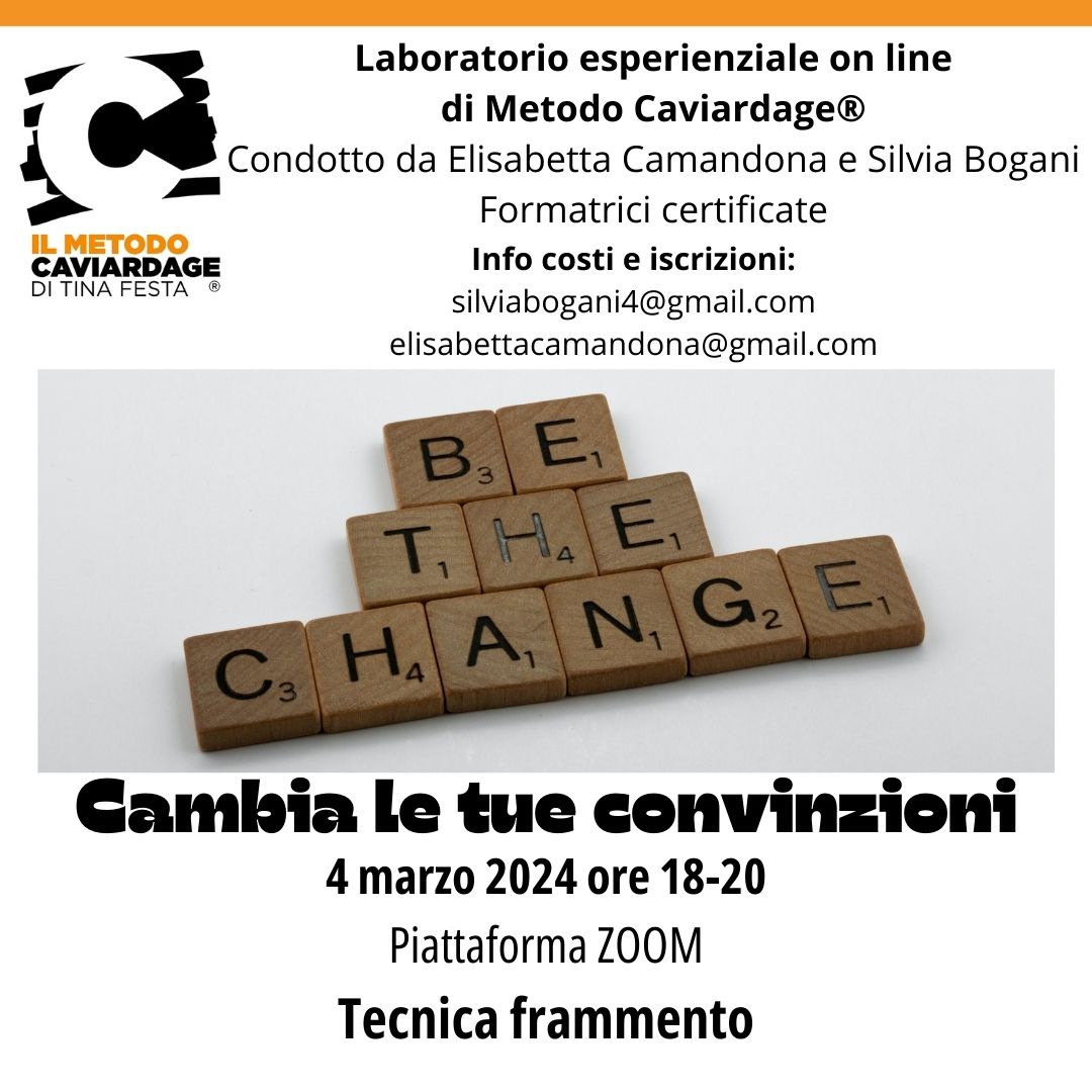 BE THE CHANGE-Laboratorio esperienziale on line