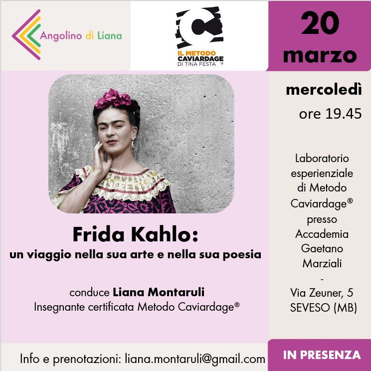 Laboratorio esperienziale con l'arte di Frida Kahlo in presenza a Seveso (MB)